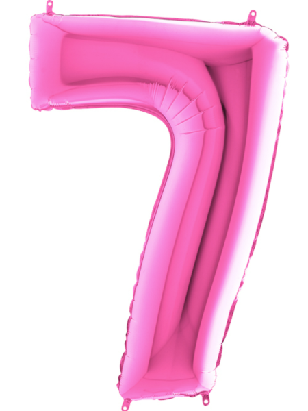 Pinke Zahl: 7 - 102cm